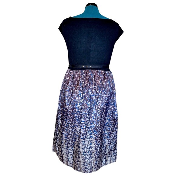 Mixt By Heidi Weisel Women's Black Knit Multicolor Tafetta Dress Missing Belt M - Picture 8 of 8